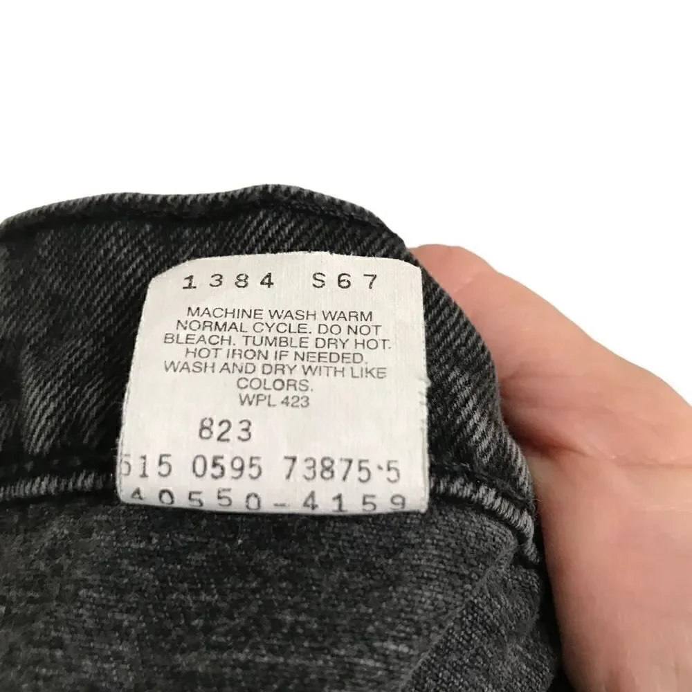 Vintage Levi’s‎ 550 relaxed fit tapered legged black denim orange tab jeans 38